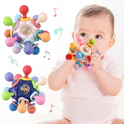 Montessori Rattle Teether Ball - Sensory Grip Toy